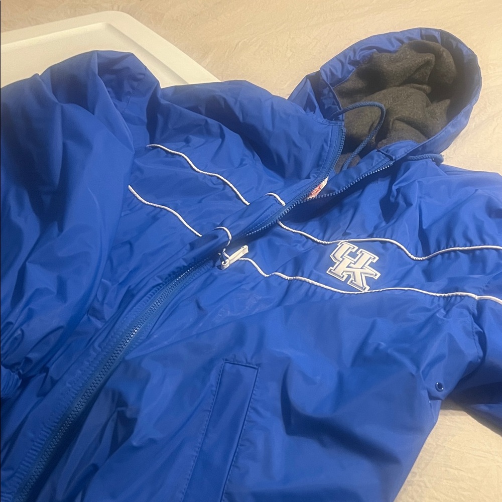 Men's Blue Hooded Bomber Jacket